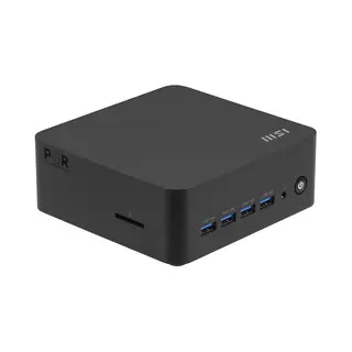 Msi Cubi Z Ai 8M Amd Ryzen 7 8845HS Barebone 0.9L sized Pc Zwart Amd SoC 3,8 GHz Ingebouwde luidsprekers