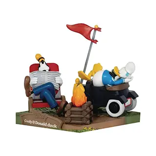 Beast Kingdom Toys Disney D-Stage Campsite Series Pvc Diorama Goofy & Donald Duck 10 Cm Dioramas