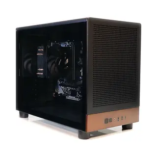 Gamdias Athena M4M Mini Armoire Tour En Bois | Panneau Avant En Maille De Noyer Véritable | 3 Ventilateurs Intégrés De 120 Mm, Prend En Charge Les