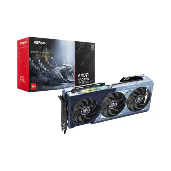 Asrock Radeon Rx 9070 Xt Monster Hunter Wilds Edition Amd 16 Gb GDDR6 thumbnail