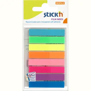 Stick'n - Smalle Index Tabs - 45x8mm - 8x Neon Assorti Kleuren - 160 Tabs