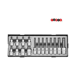 Force T4165 Doppenset Chroom-vanadium Staal