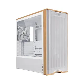 Lian Li Lancool LAN217W Computer-Gehäuse Midi Tower Weiß, Holz