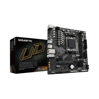 Gigabyte A620M H Motherboard - Supports Amd Ryzen 8000 CPUs, 5+2+2 Phases Digital Vrm, up to 7200MHz DDR5 (Oc), 1xPCIe 4.0 M.2, GbE Lan, Usb 3.2 Gen 1