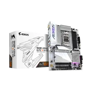Gigabyte B650E Aorus Elite X Ax Ice Motherboard - Amd Ryzen 9000 Series CPUs, 12+2+2 Phases Vrm, up to 8000MHz DDR5 (Oc), 1xPCIe 5.0 + 2xPCIe 4.0 M.2, 2.5GbE Lan, Wifi 6E, Usb 3.2 Gen 2