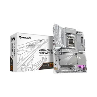 Gigabyte X870 Aorus Elite WIFI7 Ice Mainboard - Unterstützt Amd Ryzen 9000 CPUs, 16+2+2 Phasen Digitales Vrm, bis zu 8200MHz DDR5 (Oc), 3xPCIe 5.0 + 1xPCIe 4.0, Wi-Fi 7, 2.5GbE Lan, Usb 4