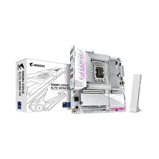 Gigabyte B860M Aorus Elite WF6E Ice Motherboard - Intel Core Ultra Series CPUs, 12+1+2+1 Phases Vrm, up to 9200MHz DDR5, 1xPCIe 5.0 + 2xPCIe 4.0 M.2, 2.5GbE Lan, Wifi 6E, Usb 4