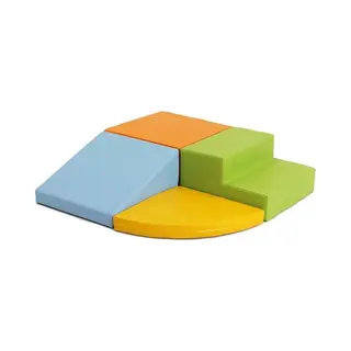 Iglu Soft Play Corner Crawler Softbausteine Riesenbausteine Schaumstoffbausteine 4 Blöcke - Anti-Rutsch (Helle Farben)