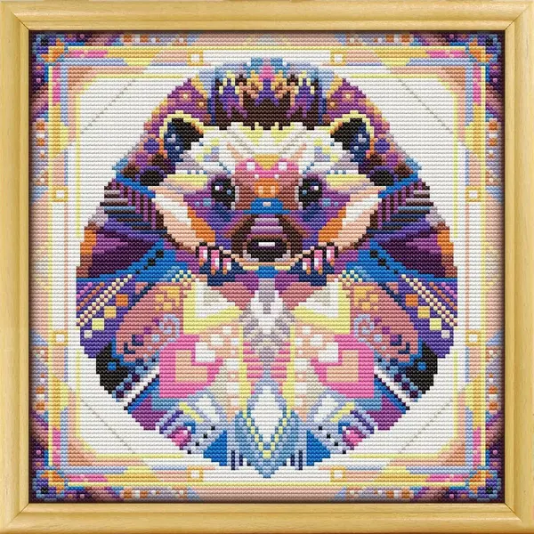 Borduurpakket Awesome Pattern Studio - Mandala Hedgehog - Mandala Egel - Telpatroon thumbnail