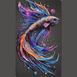 Kralen Borduurpakket - Waves Of Color - Golven Van Kleur - 946 Abris Art - Parels Borduren