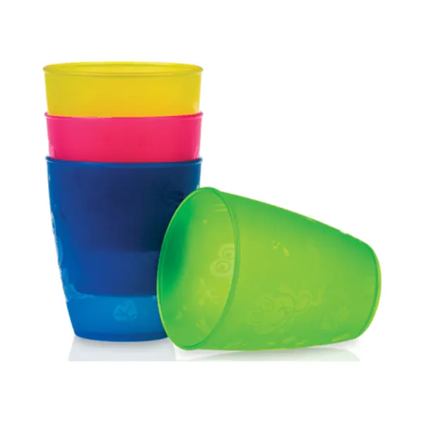Nuby Set van 4 kleurrijke drinkbekers - 300 ml thumbnail