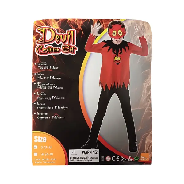 FunPak Halloween Verkleedpakje Devil Kids Met Masker - Size S ( 3-5 ) thumbnail