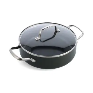 Dagelijkse Kost Stoofpan Met Keramische Antikleeflaag Met Deksel 28cm (CC008069001), Pan + Steelpan, Zwart