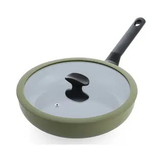Bk Enjoy Antihaft-Keramik Schmorpfanne Mit Deckel Ø 28 Cm/3, 4 L, Pfas-frei, Induktionspfanne, Ofenfest Bis 160 °C, Spülmaschinenfest, Schnelle