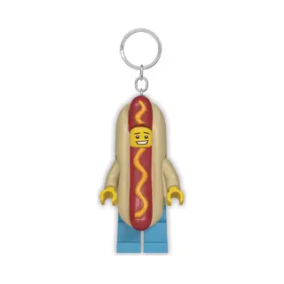 Iq Lego Iconic Hot Dog Man Schlüsselanhänger Mit Led-Taschenlampe Spielzeuggeschenke Für Kinder - 76 Mm Große Figur - 2 CR2025 Batterien Enthalten