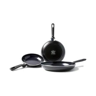 GreenPan Memphis Bratpfannen-Set, 20 Cm, 24 Cm & 28 Cm, Gesunde Keramische Antihaftbeschichtung, Pfas-frei, Induktionsgeeigent, Spülmaschinenfest,