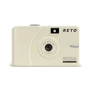 Reto Ultra Wide & Slim Film Camera - Cream (Crem Weiß) - Analoge Weitwinkel Kamera 22mm - Vivitar Ultra Wide - Superheadz