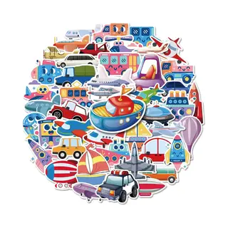 Voertuigen Stickers 50 Stuks | Auto | Boot | Vliegtuig | Trein | Bus | Grappige Stickers | Laptop Stickers | Stickers Kinderen En Volwassenen |