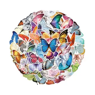 Vlinder Stickers 50 Stuks | Stickers | Laptop Stickers | Volwassenen | Dieren | Watervaste Stickers
