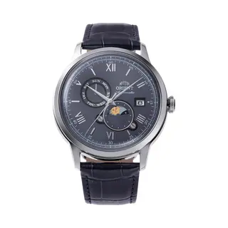 Orient Men's Analogue Mechanical Watch With Leather Strap Ra-AK0806L, Midnight Blue, Classic
