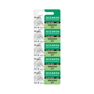 1 X Seizaiken 377 SR66 AG4 SR626SW Silver Oxide 0% Mercury Watch Battery.