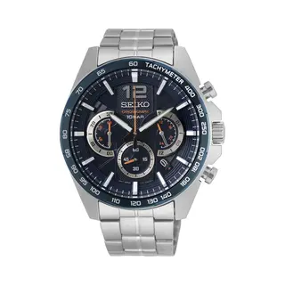 Seiko Chronograph Herren-Uhr Edelstahl Mit Metallband SSB345P1