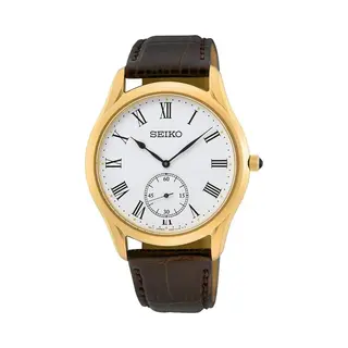 Seiko Unisex-Adult Analog Quartz Watch With Leather Strap SRK050P1