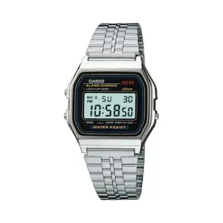 Casio A159WA-N1DF horloge Armbandhorloge Elektronisch Zwart, Roestvrijstaal