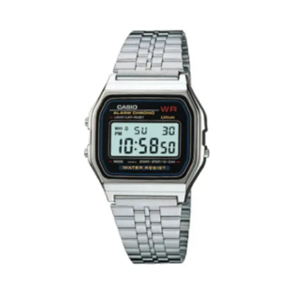 Casio A159WA-N1DF horloge Armbandhorloge Elektronisch Zwart, Roestvrijstaal thumbnail