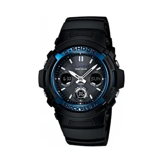 Casio Awg-M100A-1A Uhr Armbanduhr Elektronisch Schwarz, Blau