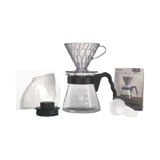 Hario V60 Kaffeefilter-Set 02 - Schwarz (Kaffeemaschine) Mit Dripper, Server, Filterpapier Und Löffel (40 Stück)