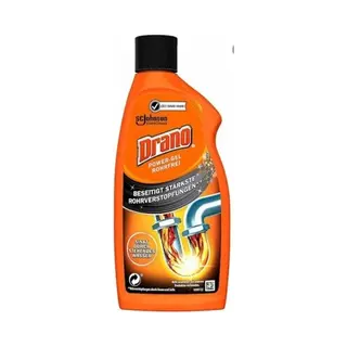 Drano (Mr Muscle) Power Gel Buisvrije Afvoerreiniger, Buisreiniger, Voor Keuken En Badkamer, Verwijdert Verstoppingen, Per Stuk Verpakt (1 X 500 Ml)