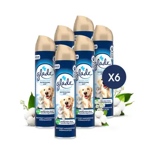 6x Glade Luchtverfrisser Refreshing Air Tegen Huisdierengeurtjes 300 Ml