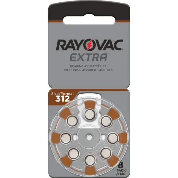 Rayovac Rayovac HA312 PR41 Hörgeräte Batterien Extra Advanced 8er Sparpack Batterie, (1, 4 V) thumbnail
