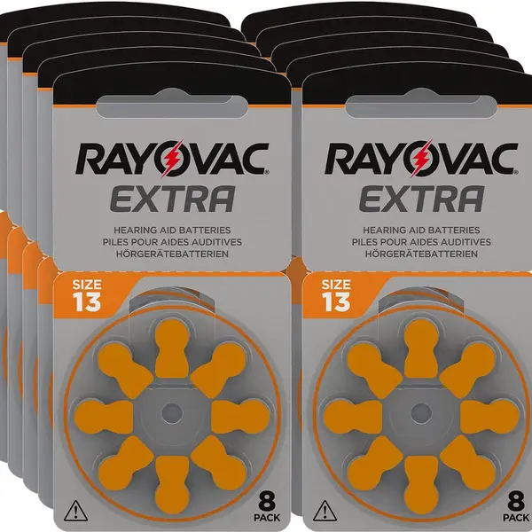 Xx-Treme 80 X Rayovac Extra Hörgerätebatterien Typ 13 - PR48 - Farbcode Orange - 1, 45 Volt - 80 Stück (10 X 8 Batterien) thumbnail