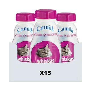 Whiskas Kattenmelk - Kattensnacks - 15 Flesjes X 200ml