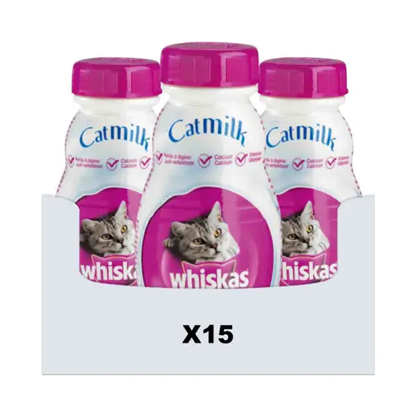 Whiskas Kattenmelk - Kattensnacks - 15 Flesjes X 200ml thumbnail