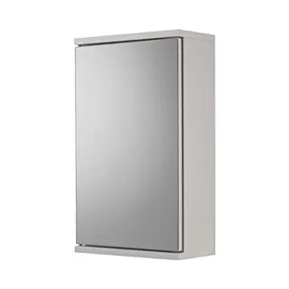 Croydex Simplicity Corner Bathroom Cabinet, Compact Corner Wall-Mounted Bathroom Storage, Durable Mdf Carcass With Mirrored Door, Magnetic Catch And