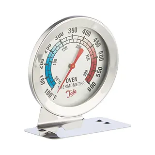Tala Edelstahl-Ofenthermometer Mit Celsius Und Fahrenheit, Farbcodierte Markierungen, Kann Stehen Oder Hängen