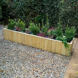 Forest Garden 5'11 X 1'3 Forest Lapline Shiplap Wooden Planter (1.79m X 0.38m)