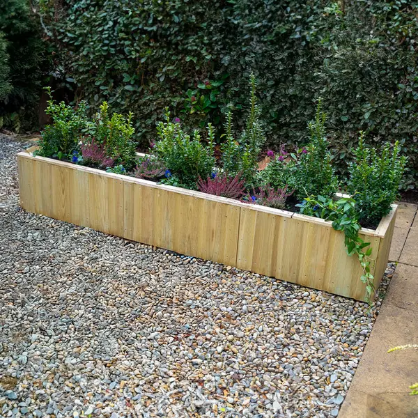 Forest Garden 5'11 X 1'3 Forest Lapline Shiplap Wooden Planter (1.79m X 0.38m) thumbnail