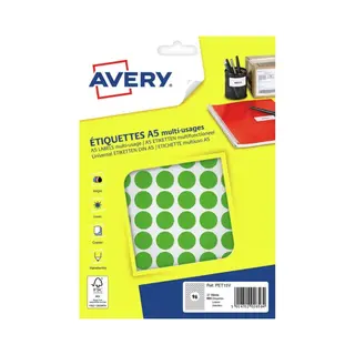 Avery PET15V self-adhesive label Round Green 960 pc(s)