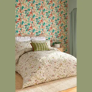 Sanderson 'arils Garden' Cotton Duvet Cover Set In Olive