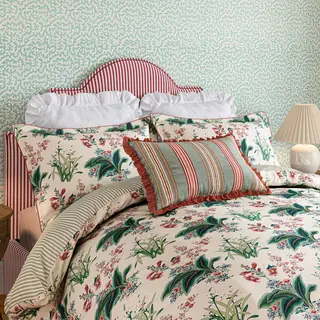 Sanderson Enys Garden Double Duvet Cover Set, Blush & Jade