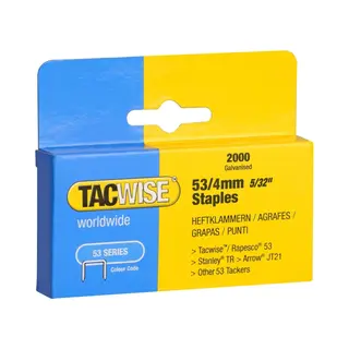 Tacwise 0333 Typ 53/4 Mm Verzinkte Heftklammern, 2000 Stück