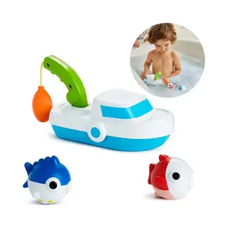 Munchkin Deep Sea Fishing Bath Toy | Kids Bath Toy With Magnetic Fish, Fishing Rod And Boat | Baby Bath Toys For Children And Toddlers | Baby