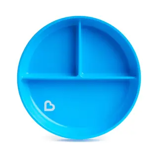 Munchkin Bordje Met Zuignap - Anti-Slip - Suction Plate 1-pack - Vaatwasser- En Magnetronbestendig - 1 Stuk - Vanaf 6 Maanden - Blauw