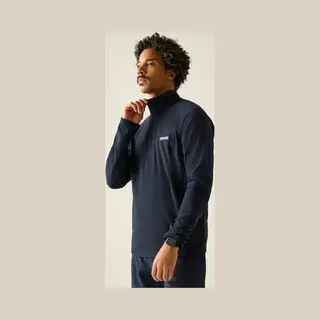 Regatta Men's Montes Lightweight Half Zip Fleece Midlayer Pullover - Perfect For Outdoors, Walking, Hiking & Camping Navy