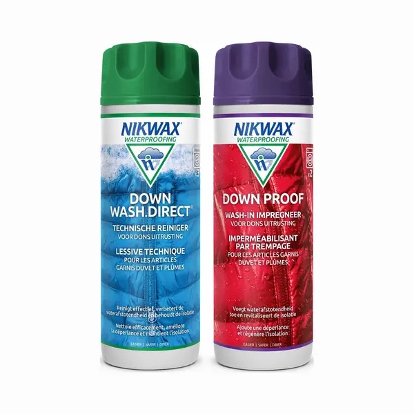 Nikwax Twin Down Wash Direct + Down Proof Onderhoudsmiddel 2x 300ML thumbnail