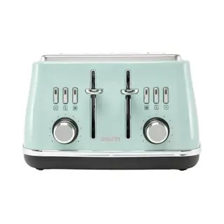Haden Cotswold 4 Slice Toaster, Dual Control, Coated Stainless Steel, Extra Wide Slots, Sage Green - 206008